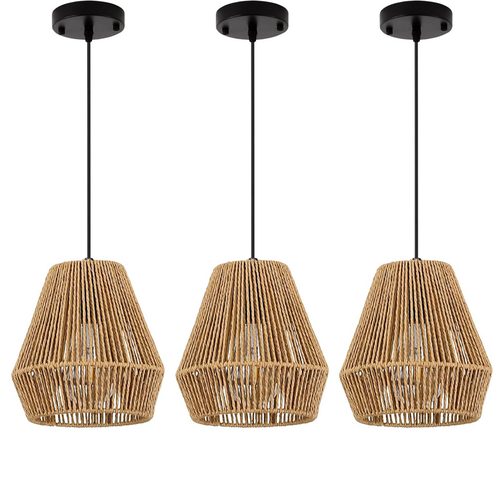 Boho Rattan Pendant Light