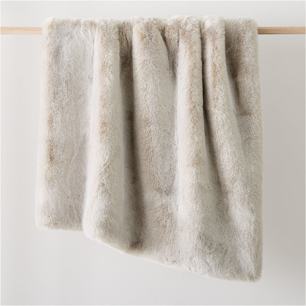 Faux Fur Chinchilla Throw