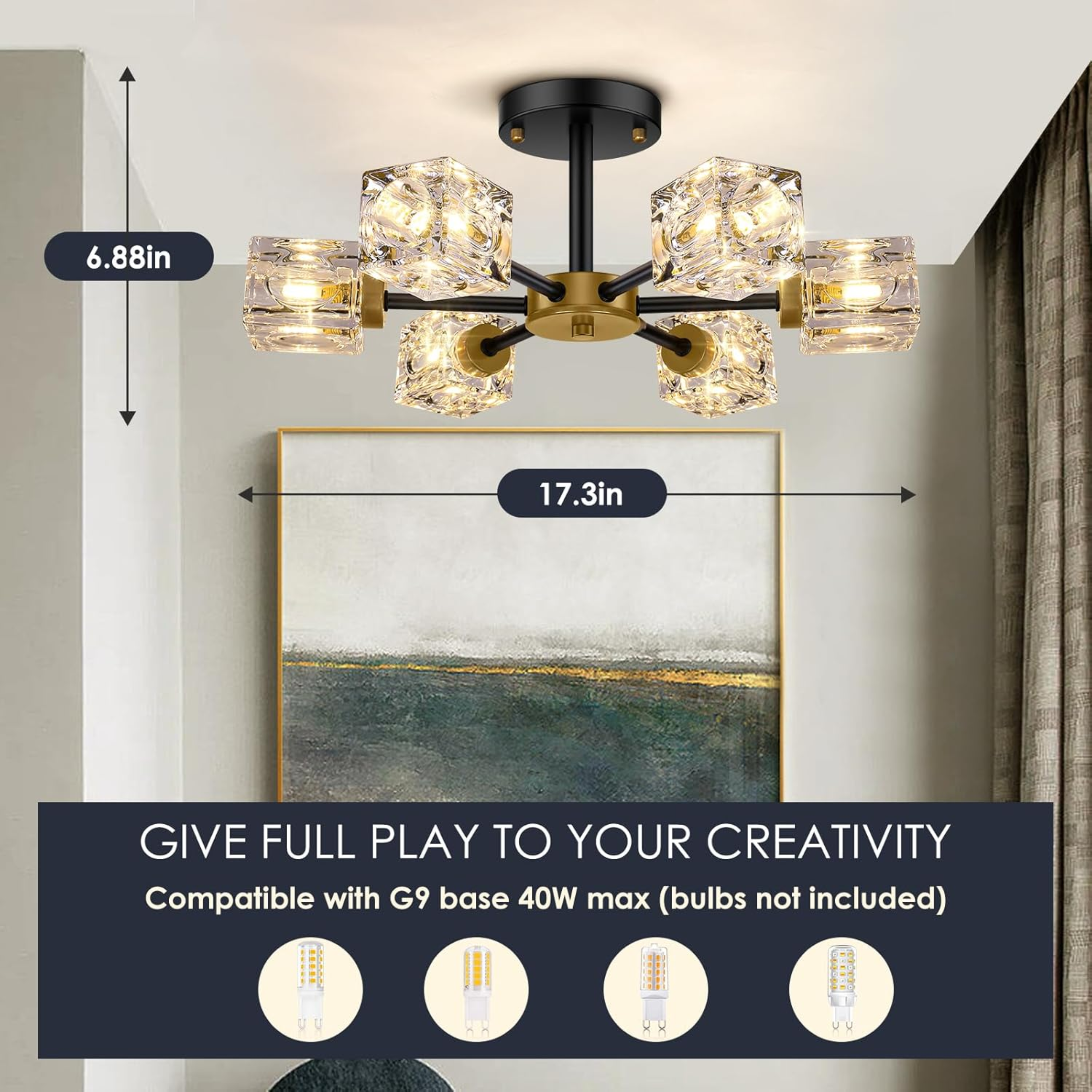 The Crystal Cube Luxe Light